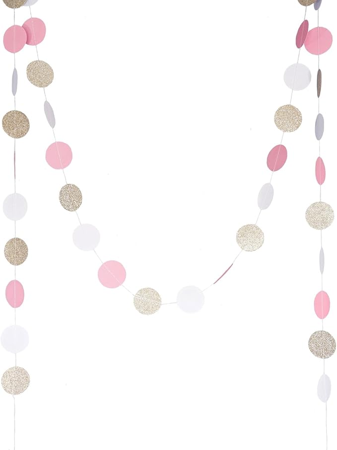 Chloe Elizabeth Circle Dots Paper Party Garland Streamer Backdrop - Image 2