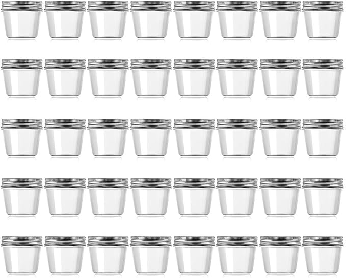 novelinks 4 Ounce Clear Plastic Jars Containers by novelinks