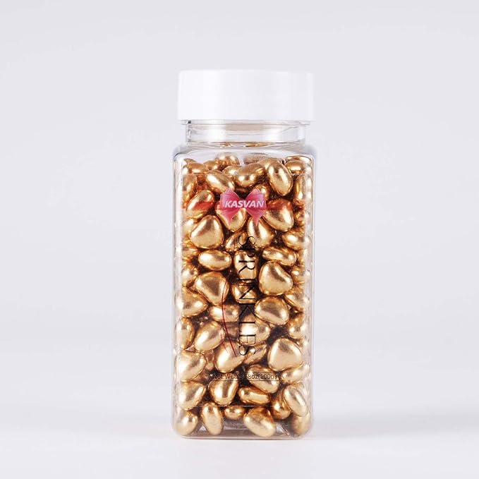 Kasvan Gold Heart Shapes Sprinkles - Image 6