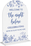Acrylic Wedding Signs, Dusty Blue Wedding Decor, Modern Calligraphy Arch by KongMoTree