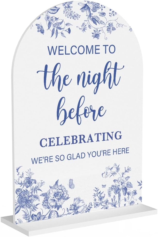 Acrylic Wedding Signs, Dusty Blue Wedding Decor, Modern Calligraphy Arch by KongMoTree