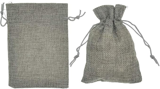 20pcs Burlap Bags 5x7 Inch, Linen Drawstring Gift Bags, Wedding Party Christmas - Image 4