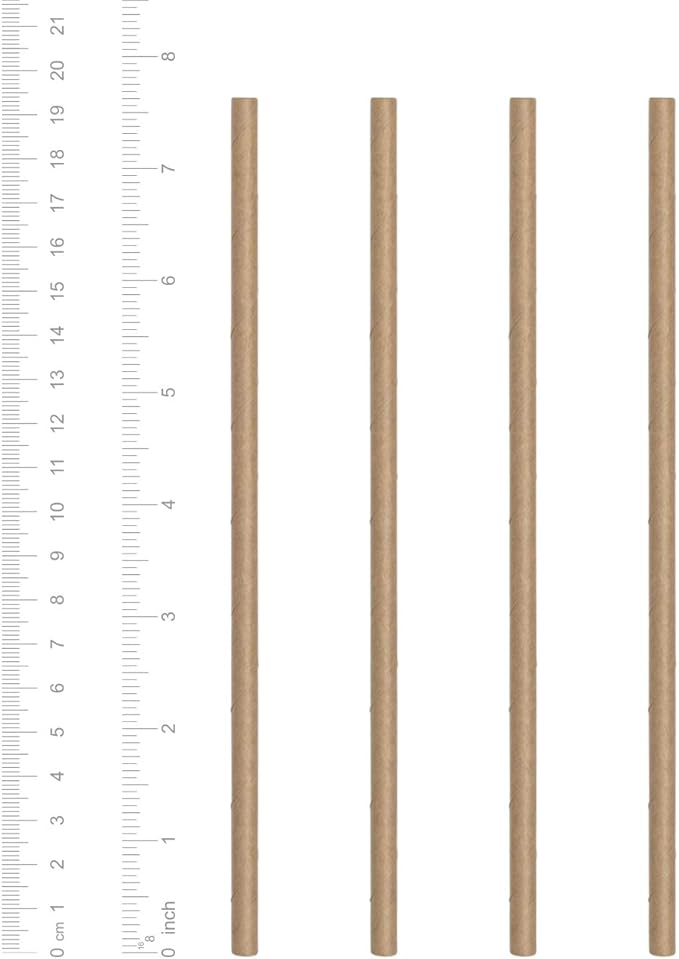 Comfy Package Kraft Paper Straws, 100% Biodegradable & Ink-free, Straws - Image 2