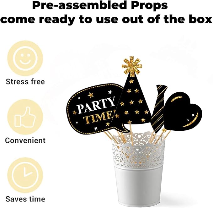 Birthday Photo Booth Props Kit - Image 2