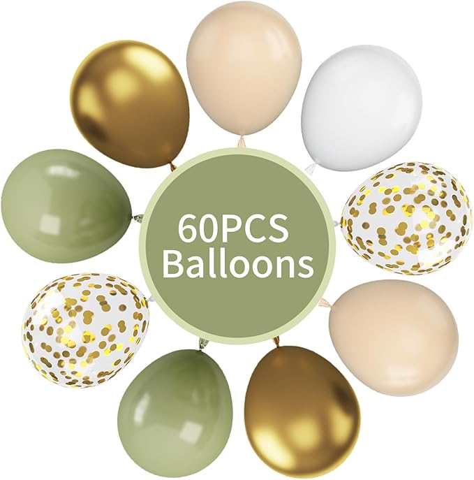 Green & Gold Balloons - Image 3