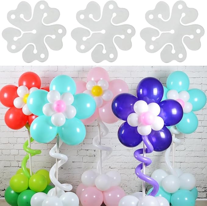 ROYALHOUSE Flower Balloon Clips Flower Shape Balloon Clips Holder 5 Balloon Clip by RoyalHouse