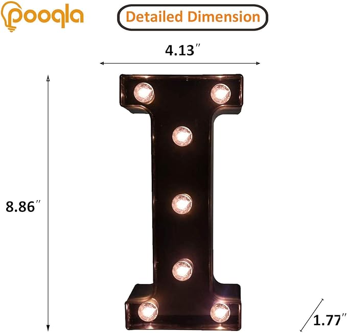 Pooqla Decorative LEDs Illuminated Letter Marquee Sign - Image 4