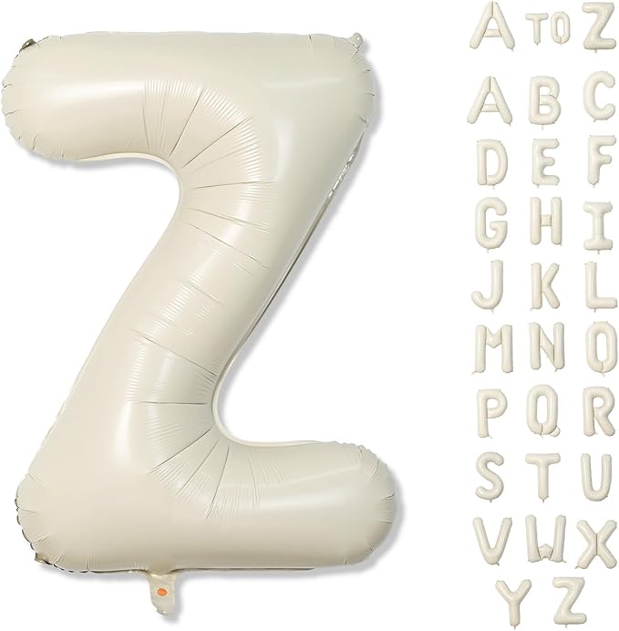 40 Inch Cream Letter Balloon 'Z' by Lingqiang