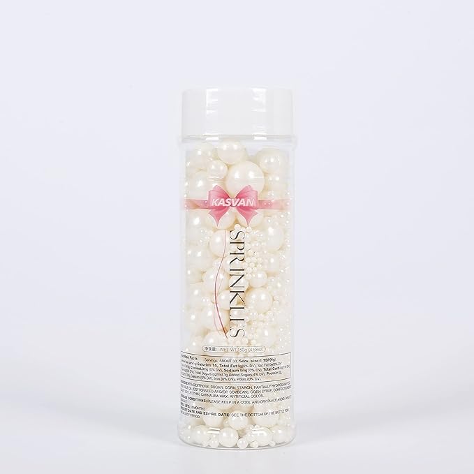 Kasvan White Pearl Sugar Sprinkles - Image 6