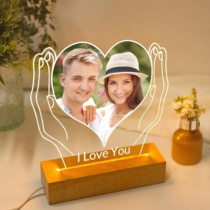 Custom Picture Frames with Photo, Personalized Photo Frames with Night Light - Image 4