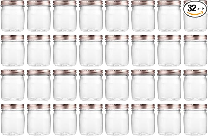 novelinks 8 oz Clear Plastic Jars by novelinks