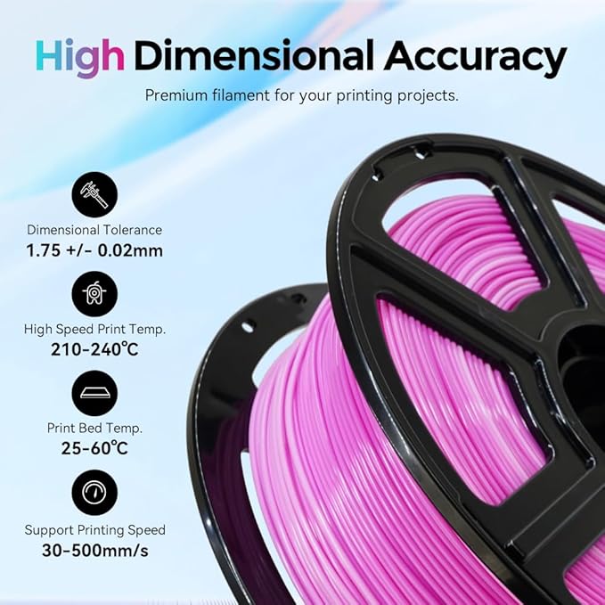 FLASHFORGE Rapid PLA Gradient Filament 1.75mm White & Pink, Transform Colors - Image 5