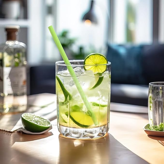 5.75 Inch Biodegradable Green Straws - Image 5