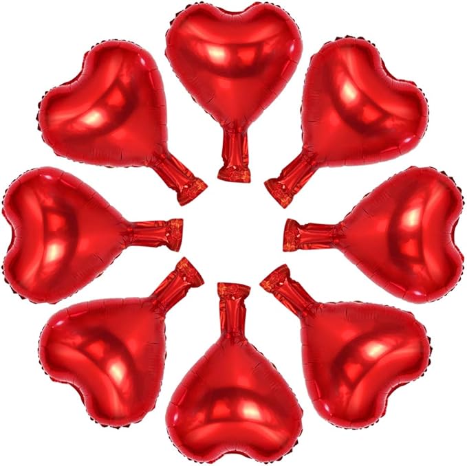 BEISHIDA 50 Pcs 10 Inch Heart Foil Balloons, Heart-Shaped Foil Balloons by Beishida