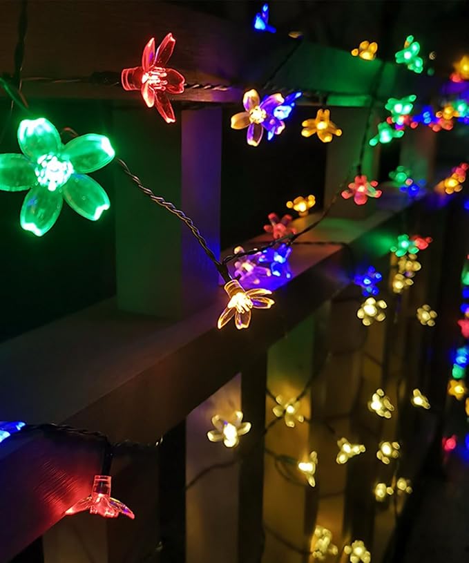 Pastel Flower String Lights Indoor Decorations, 33ft 100 LED USB Plug in - Image 7