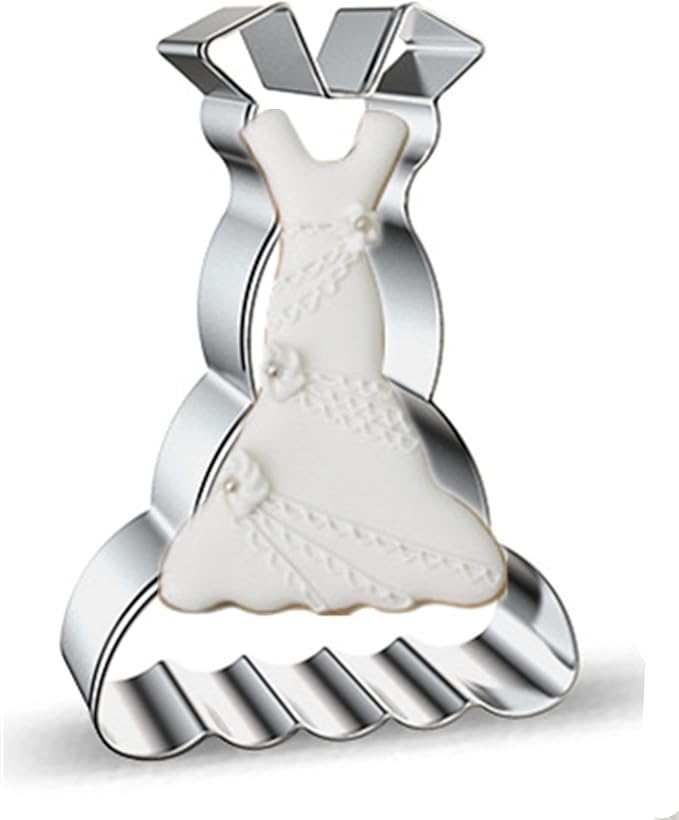 Large Size Dress Shaped Cookie Cutter, Stainless Steel Sleeveless Mermaid - Image 5