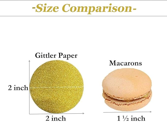 MerryNine Paper Garland 5 Pack, 65 Ft Glitter Paper Garland Circle Dots Hanging - Image 2