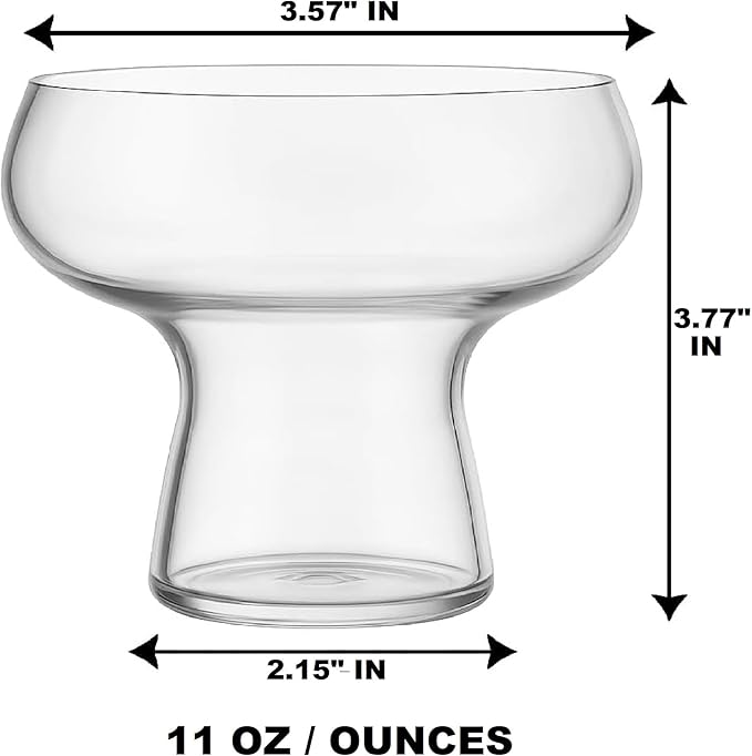 Lunara Clear Plastic Margarita Glasses, 11 oz, Disposable Party Cups - Image 4