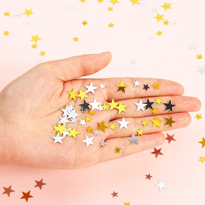 Hestya 60g Star Confetti Glitter Table Confetti Metallic Foil Stars - Image 4