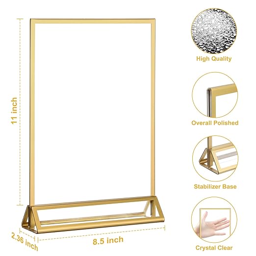 EHWINE 10 Pack 8.5×11 Clear Acrylic Sign Holder - Image 4