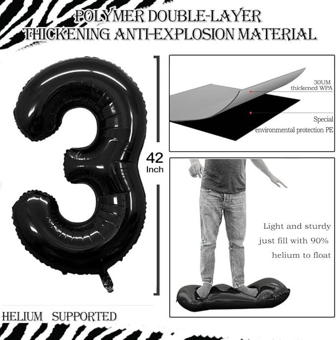 GOER Number 13 Balloons for 13th Birthday Sweet 13 Party Decorations, 42 Inch - Image 2