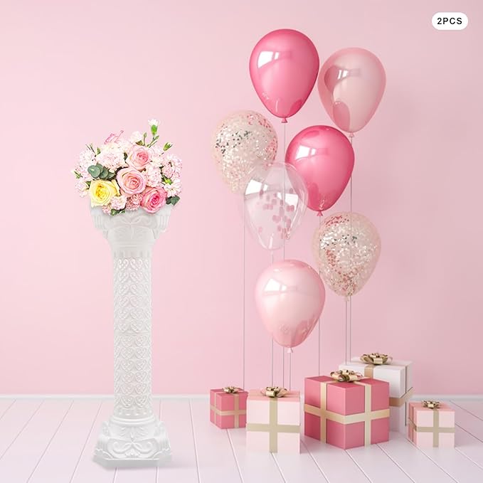 Roman Pillars Decoration Party Flower Pot Columns Set 2Pcs Decor Pedstal Stand - Image 4