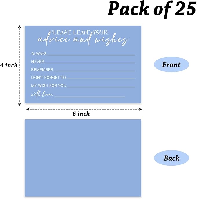 Advice and Wishes For the Mr and Mrs, Well Wishes for Wedding, Baby Shower - Image 2
