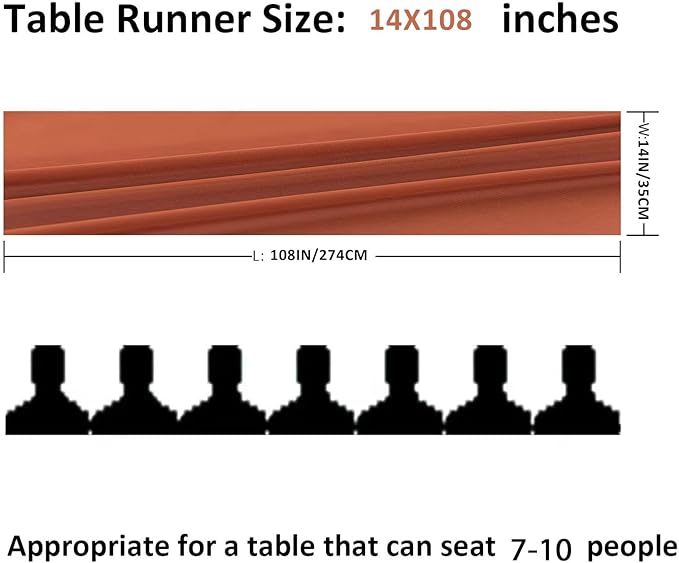 6Pack 9ft Chiffon Table Runner 14x108 Inch Sheer Romantic Table Runner - Image 2
