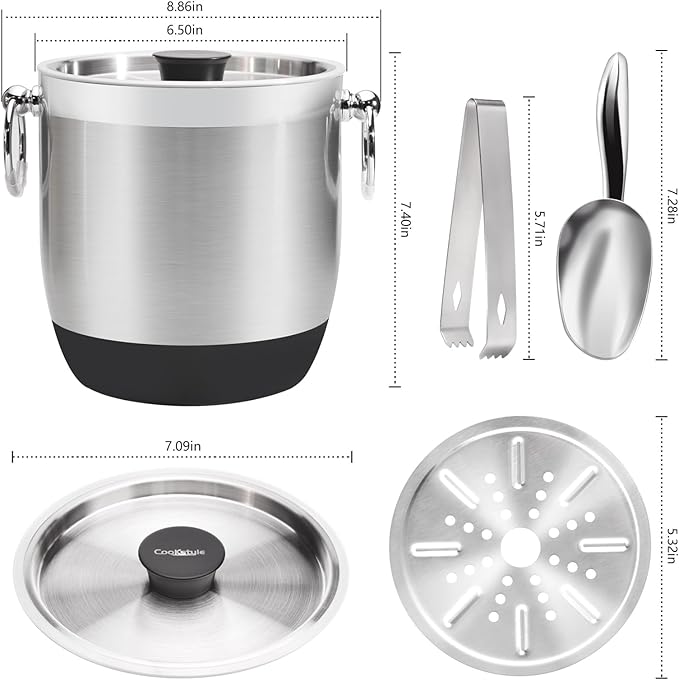 Double-Wall Stainless Steel Insulated Ice Bucket - Image 2
