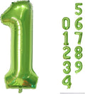 40 Inch Green Number 1 Balloon for 1st Birthday Decoration, Large Self Inflate by Lingqiang