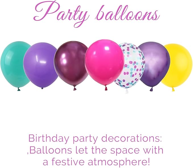 Pink Blue Purple Confetti Balloon - Image 6