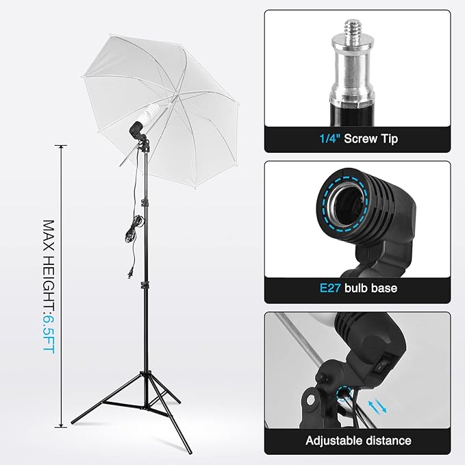 Yesker Photography Lighting Kit 8.5x10ft backdrop Support Equipment System - Image 5