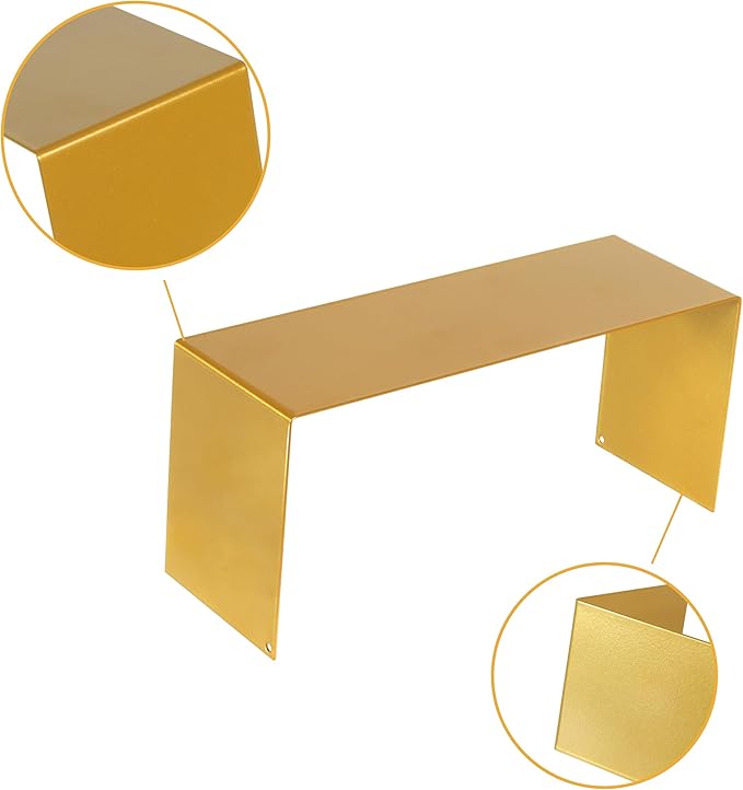 Black Matte Metal Display Stand, Metal Rectangular Display Shelf - Image 5