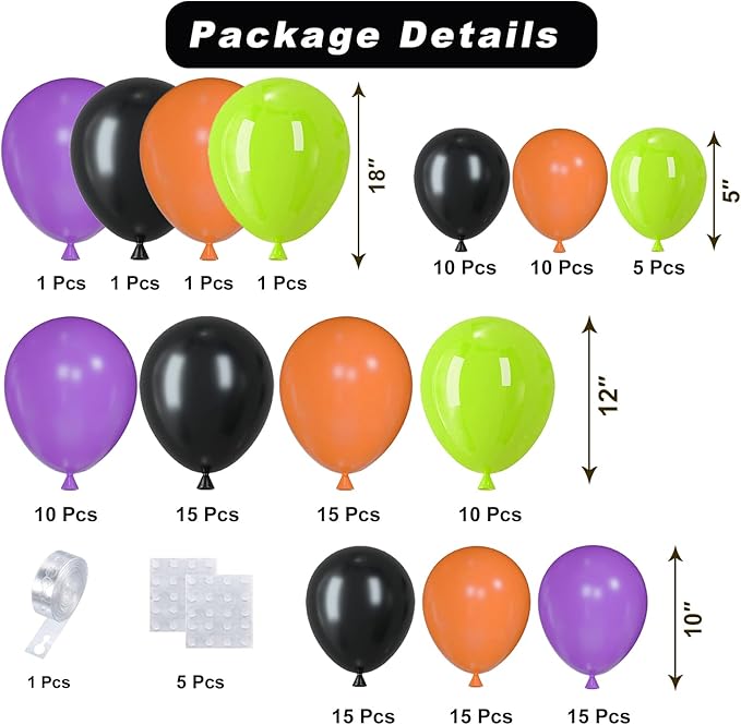 Halloween Balloon Arch Garland Kit, Halloween Decorations - Image 2