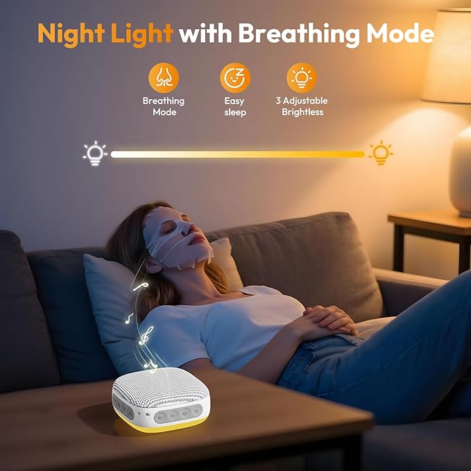 Portable Sound Machine for Travel, 52-Hour Lasting Mini Noise Machine - Image 4
