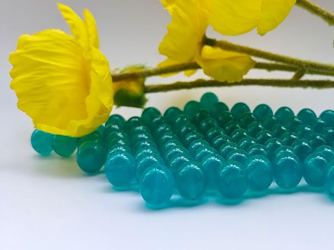 Stone Beads 8mm 100pcs Lake Blue Chalcedony Beads Round Loose Gemstones Beads - Image 5