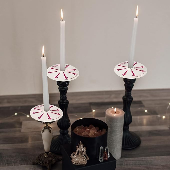 400 Pack White Taper Candles - Image 5
