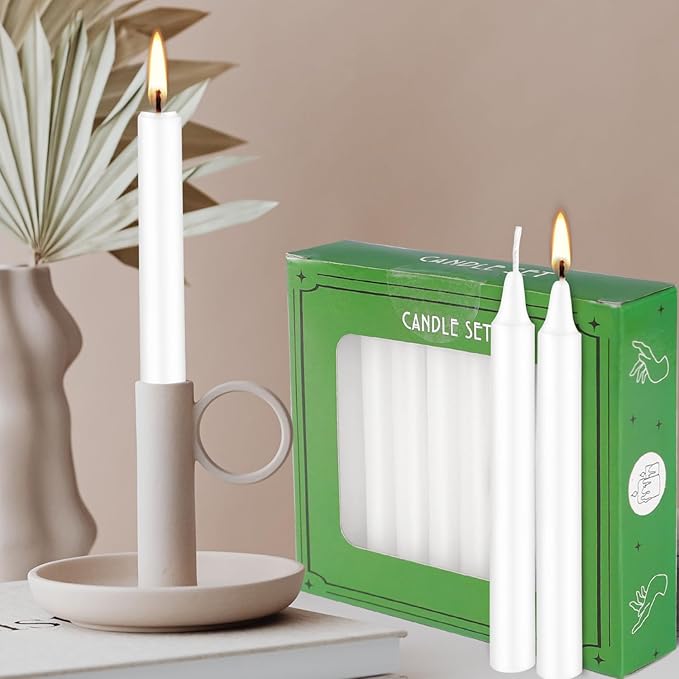 Set of 20 White Spell & Chime – Premium Mini Taper Candles - Image 6