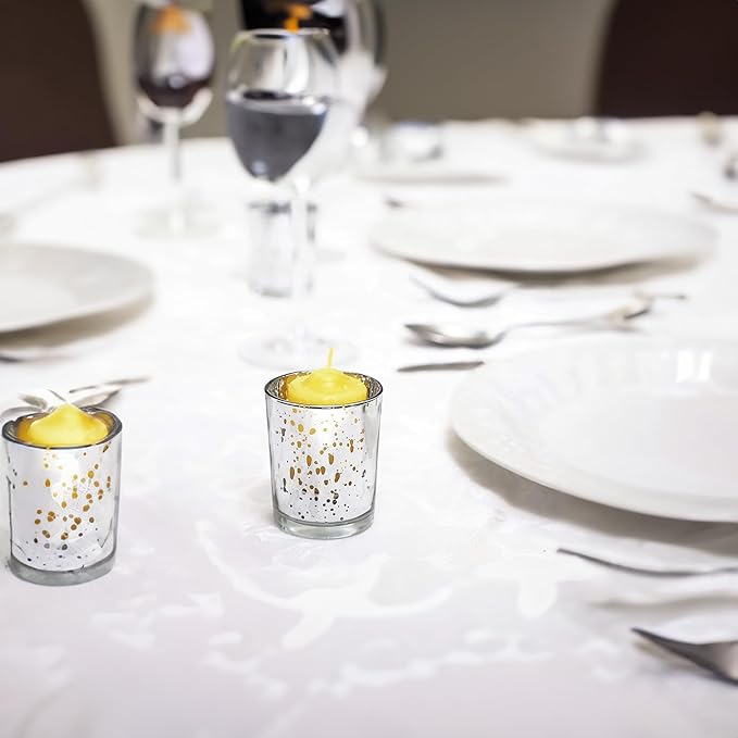 WGV Silver Speckled Tea Light Votive Candle Holder 2.2x2.75, Small Tiny Utility - Image 7