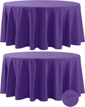 Fokitut 2 Pack Waterproof Round Tablecloth, 120 Inch, Stain Resistant and by BalsaCircle