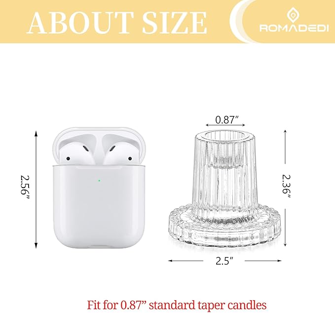 Romadedi Glass Candle Holder for Candlestick - Image 5