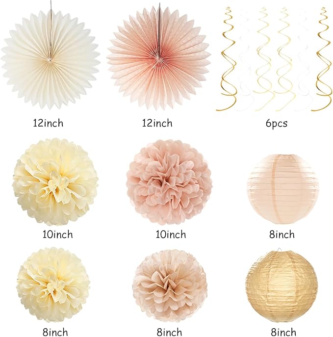 Champagne-Gold Beige 21st Happy-Birthday Party-Decorations - Image 4