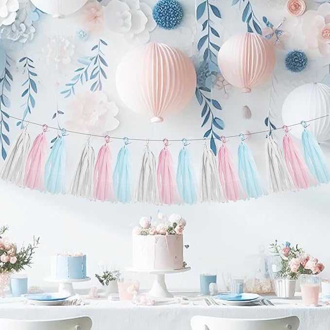 Gender Reveal Decorations Blue Pink - Image 3