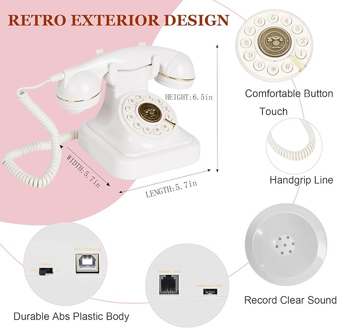 Audio Guest Book Wedding Phone, Retro Audio Phone Guestbook - Image 3