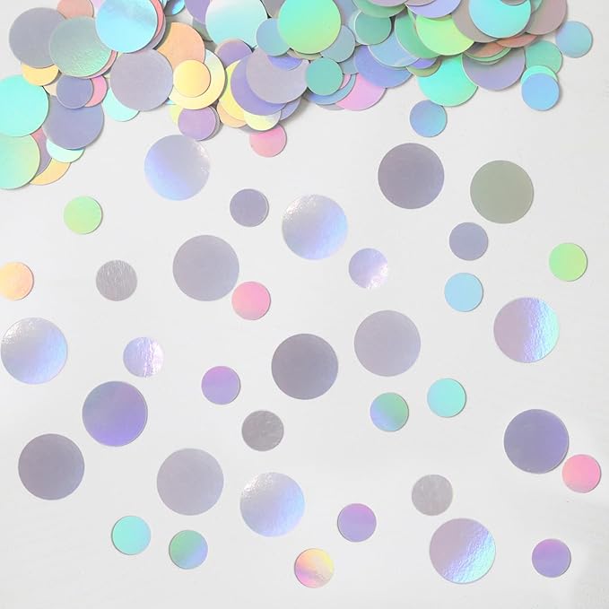 400PC Circle Dots Iridescent Confetti - Image 2