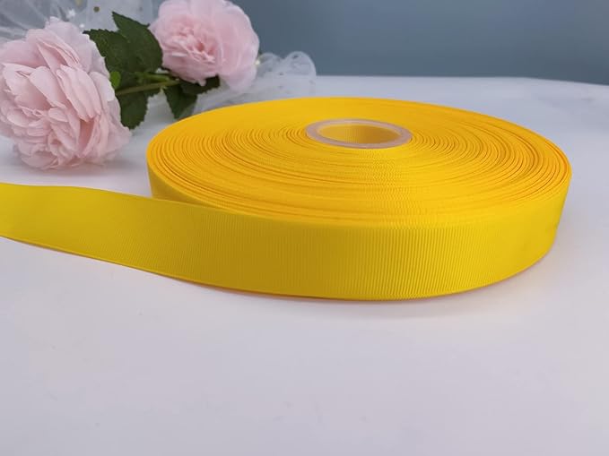 Jesep One Roll 100 Yards Soild Grosgrain Ribbon Boutique Gift Wrapping Package - Image 2