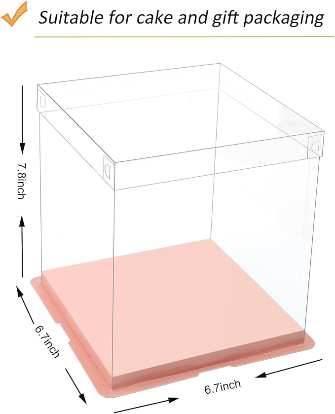 XININSUN pink clear cake box - Image 2