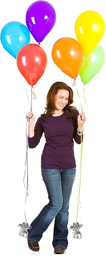 ROYALHOUSE Metallic Plastic Wrapped Balloon Weights - Image 2