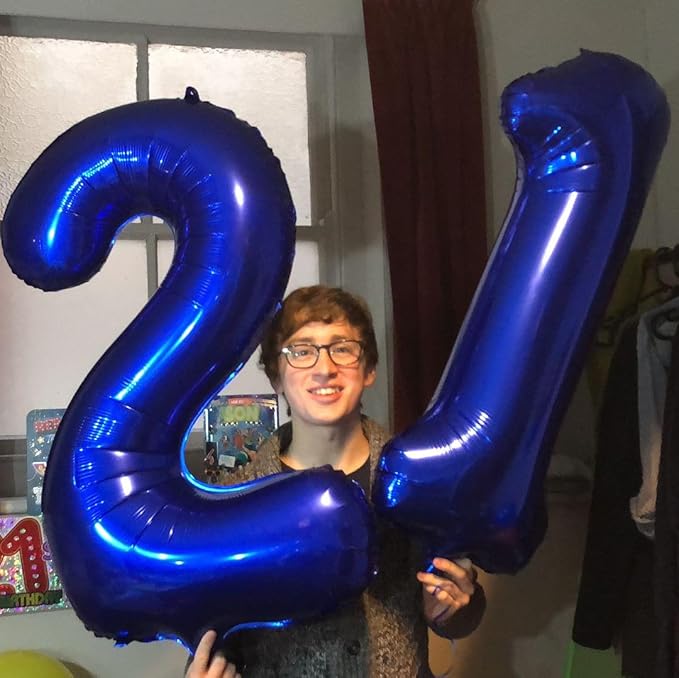 Big 40 Inch Night Blue 2 Number Balloon Birthday Decoration, Night Blue Number - Image 6
