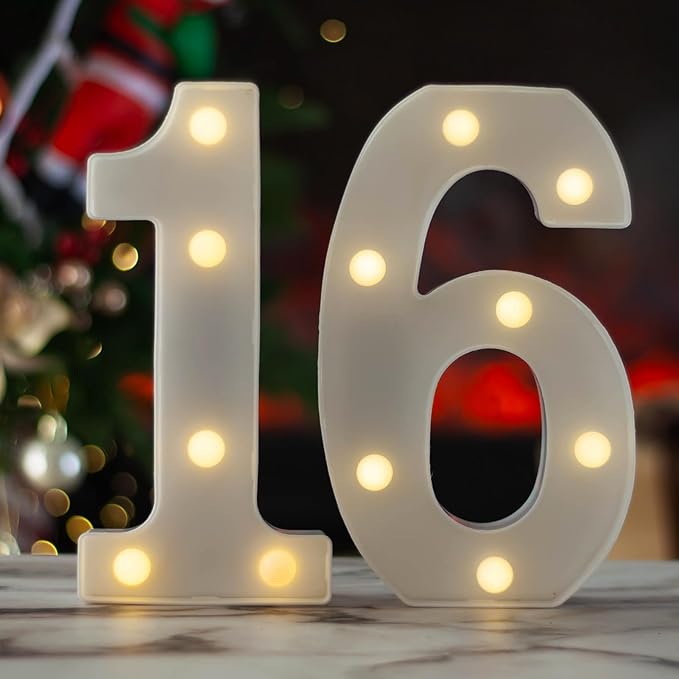 LED Marquee Letter Lights, Decorative Light Up Numbers by SKYPHAROS